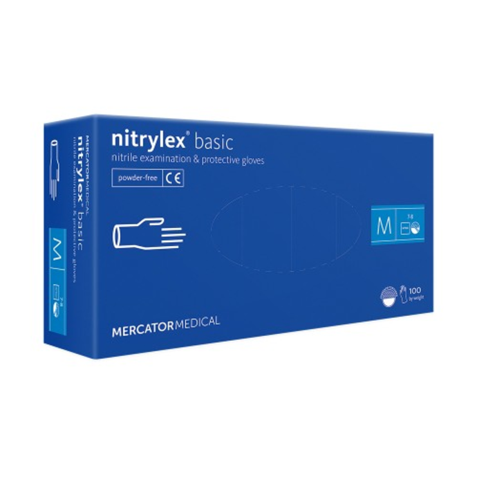 Nitrilex Basic M 100ც, ხელთათმანი სამედიცინო, ნიტრილის