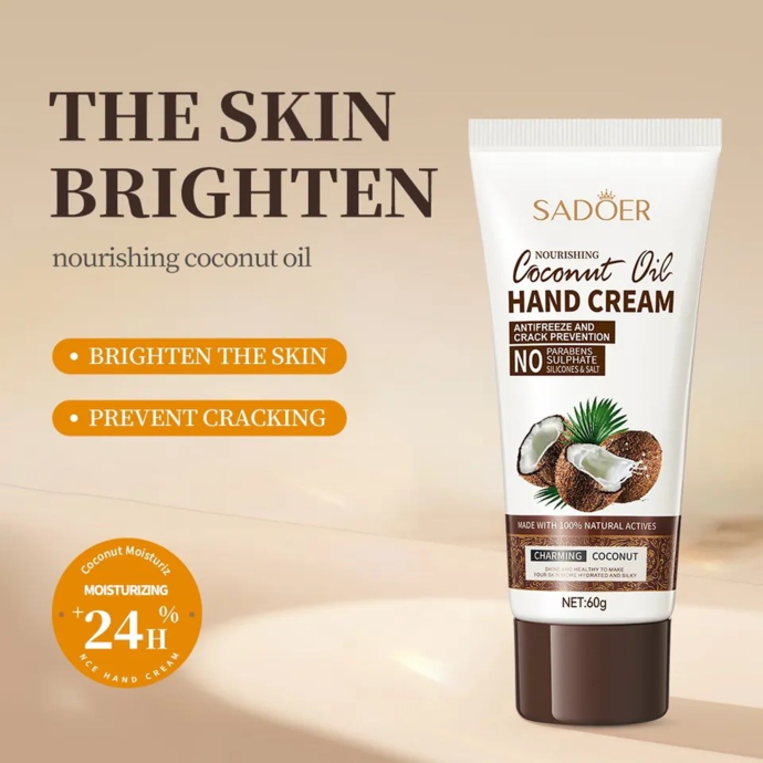 Hand cream with coconut oil