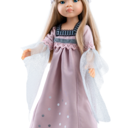 Doll Manika in a long purple dress