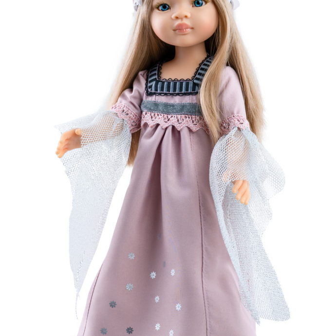 Doll Manika in a long purple dress