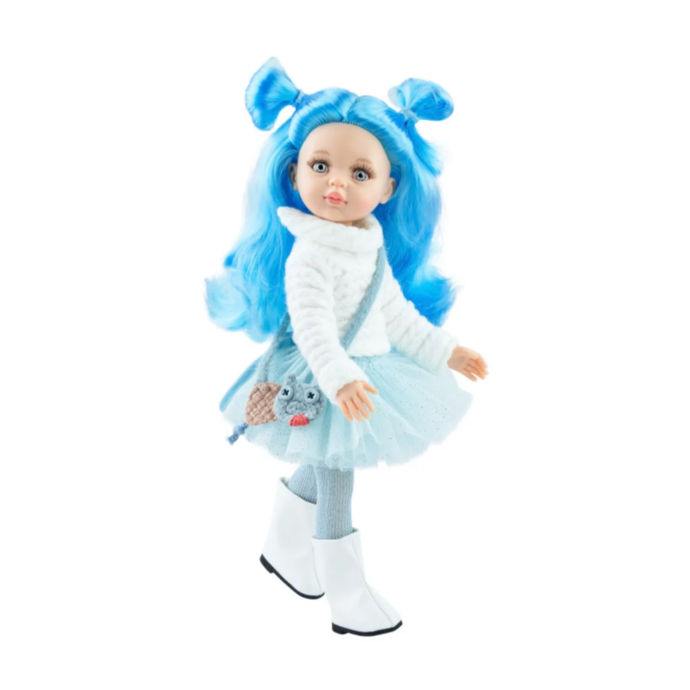 Doll Newwes in skirt and white sweater
