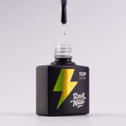 ზემოდან წებოვანი ფენის გარეშე - RockNail No Wipe Top (10 მლ.)