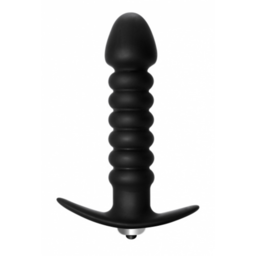 Twisted Vibrating Anal Plug black
