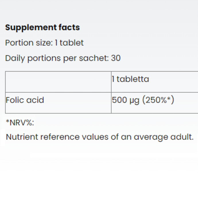 Nutriversum Folic Acid 30 tabs