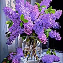 Diamond mosaic "Bouquet of lilacs"