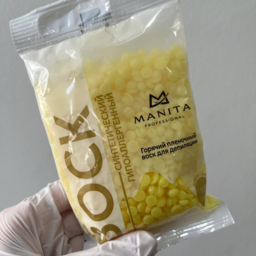 Manita professional Hot wax (synthetic) White chocolate granules 100 g (art. MP400802) - Lemon granules 100 g