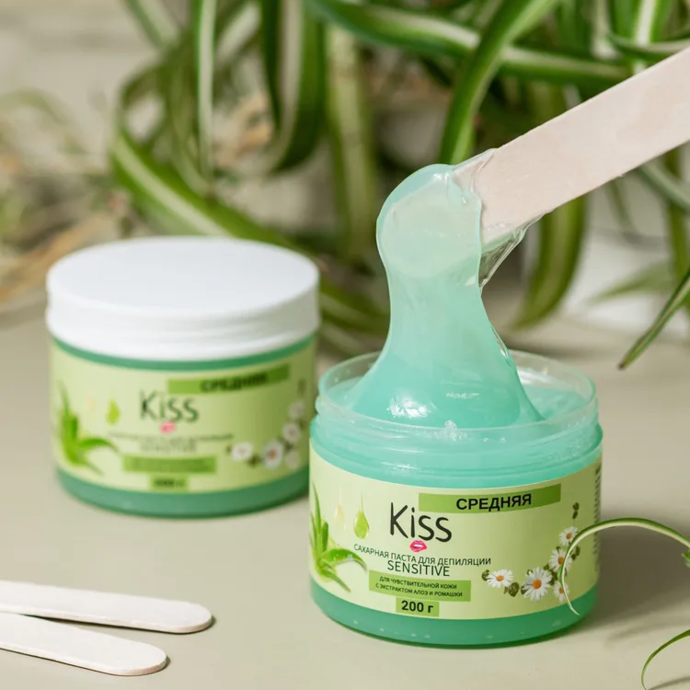 Kiss - Sugar paste for depilation Kiss sensitive 200g. (medium)