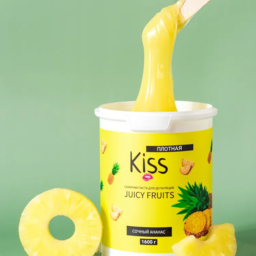 Kiss - Sugar paste for hair removal Kiss juicy fruits juicy pineapple 1600g. (dense)