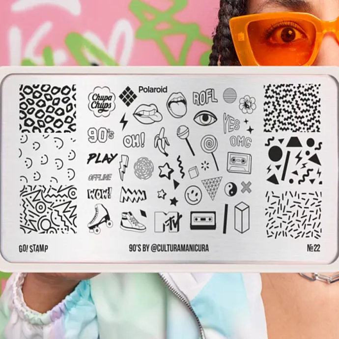 Go!Stamp! Пластина для стемпинга - №22 90"s by @culturamanicura