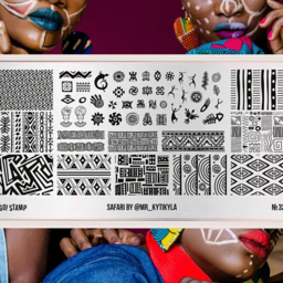 Go!Stamp! Stamping plate - №32 Safari by @mr_kytikyla