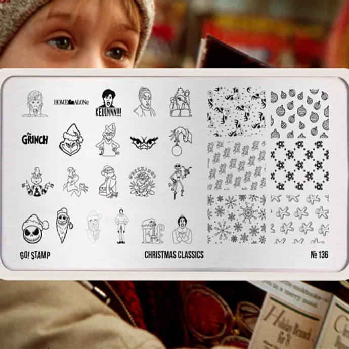Go!Stamp! Пластина для стемпинга - №136 Christmas Classics
