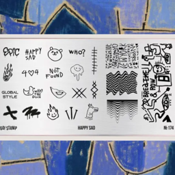 Go!Stamp! Stamping Plate - #174 Happy Sad