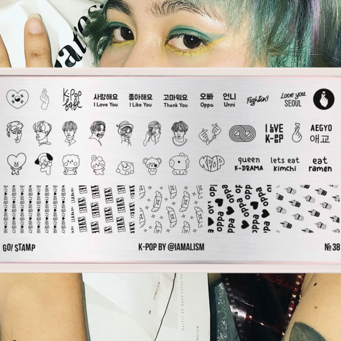 Go!Stamp! Пластина для стемпинга - №38 K-Pop by @iamalism