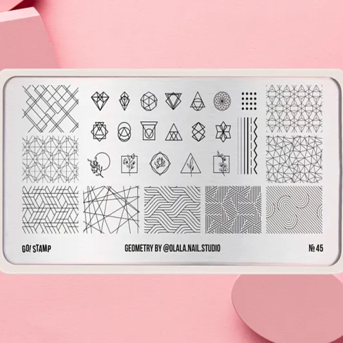 Go!Stamp! Пластина для стемпинга - №45 Geometry by @olala.nail.studio