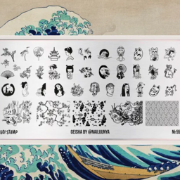 Go!Stamp! Stamping plate - №55 Geisha - @nailuunya