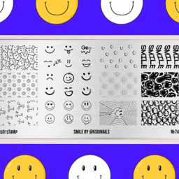 Go!Stamp! Stamping plate - №74 Smile by @ksiunails