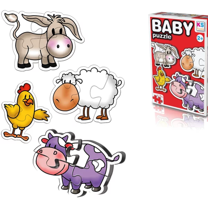 Domestic Animals - 2.3 & 4 pcs puzzle for kids