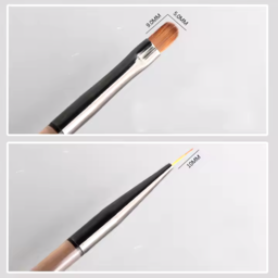 Brushes for manicure - Radical solution / Double-sided thin brush (10 mm.), for gel (9 mm.)