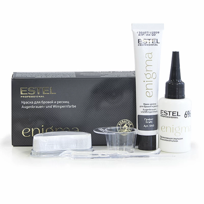 Estel Enigma Краска Для Бровей И Ресниц Графит 20мл