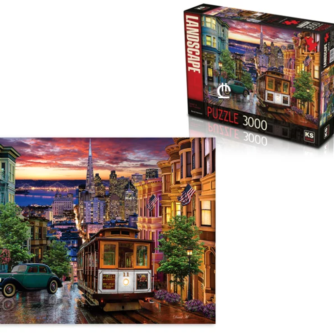 3000 Pcs puzzle - Sunset in San Francisco