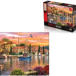2000 pcs puzzle - Harbour Sunset