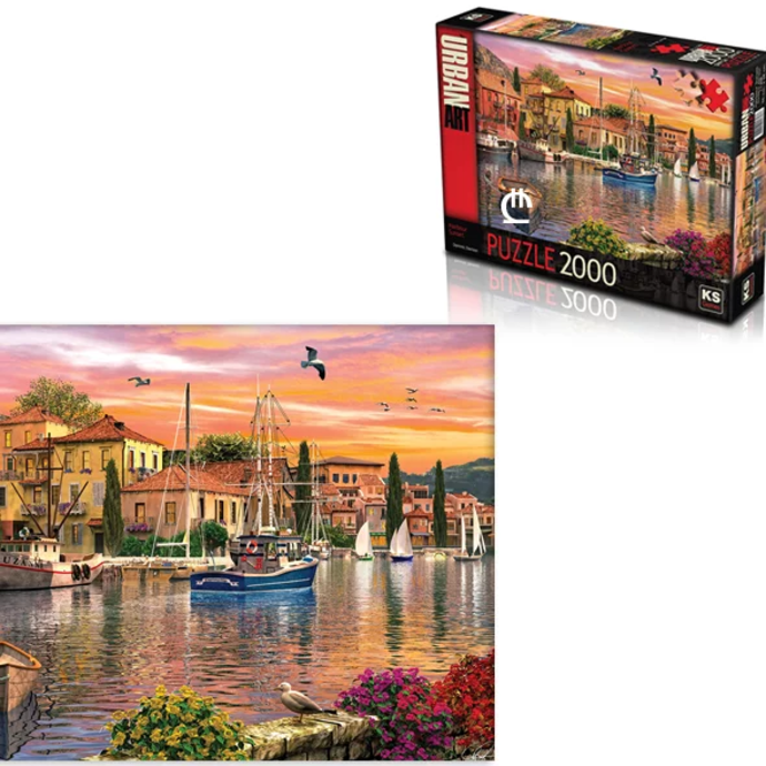 2000 pcs puzzle - Harbour Sunset