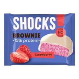 Strawberry Protein Brownie Shocks