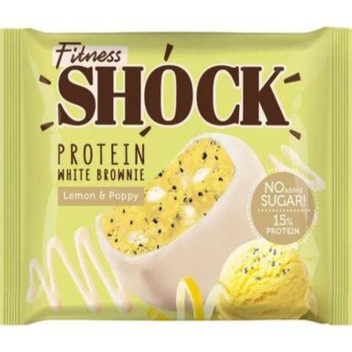 Protein Brownie Fitness Shock Lemon and Poppy