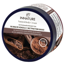 Innature Natural Body Cream with Coconut Oil and Cocoa Extract