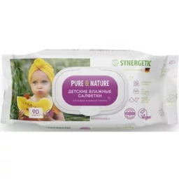 Children's Wet Wipes with Aloe Vera and Cotton, 90 pcs