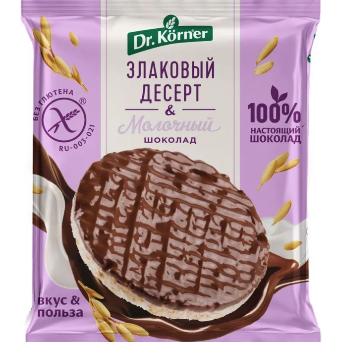 Десерт злаковый, с молочным шоколадом, рисовый 17 гр