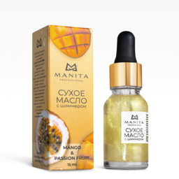 Manita professional масло - масло для кутикулы сухое укрепляющее с шиммером mango & passion fruit 15 ml