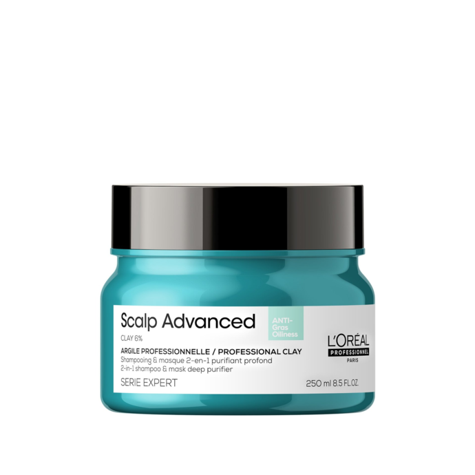 Loreal Professionnel Scalp Advanced Anti-Oiliness 2-In-1 Deep Purifier Clay 250ml
