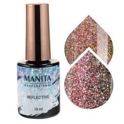 Manita Professional Gel polish -"multichrome Reflective" reflective with yuki flakes No02 (10 ml)