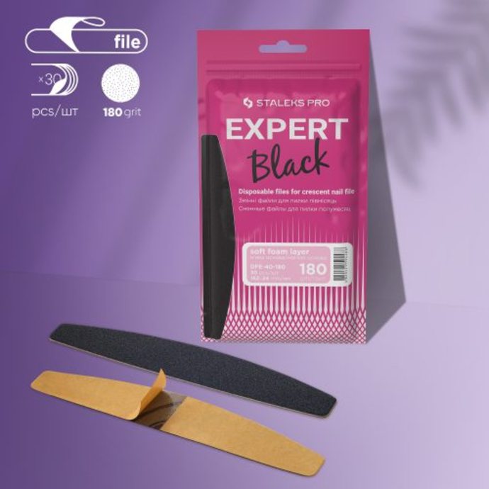 Staleks Pro Refill Pads DFE-40-180 30pc 162x24mm Crescent Nail File
