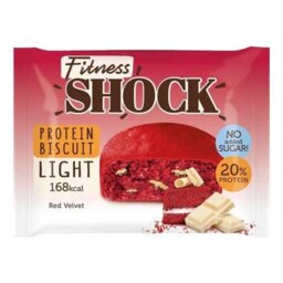 Fitness Shock ბრაუნი გლაზურის გარეშე – წითელი ველვეტის გემოთი