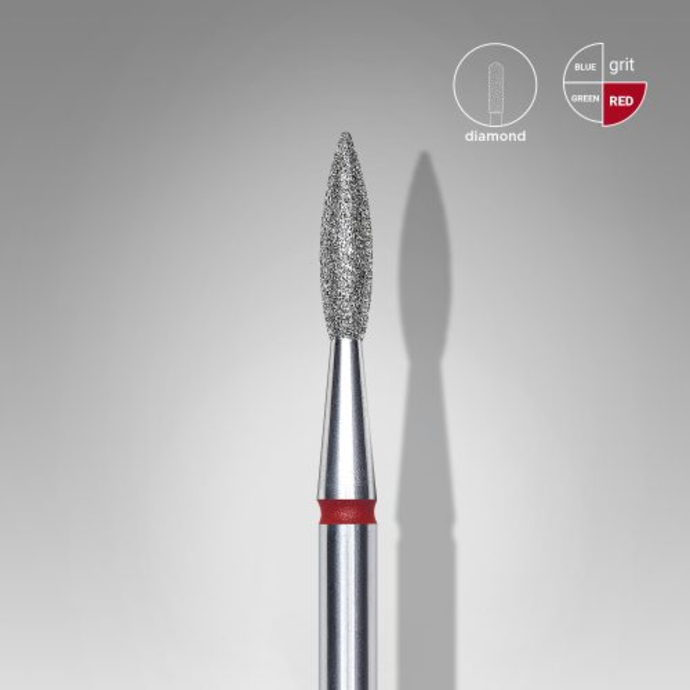 Staleks FA11R021/8 Diamond nail drill flame Red