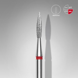 Staleks Diamond nail drill flame Red FA11R023/8