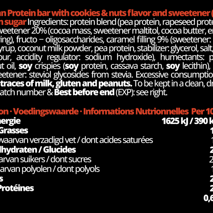 Stacker2 Europe Barbarian Vegan Protein Bar (Cookie & nuts)