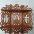 Small shelf for icons, size 48 * 55 cm. Suitable for six icons. Light or dark.