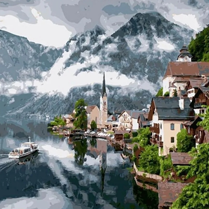 Paint by number "Austrian landscape"