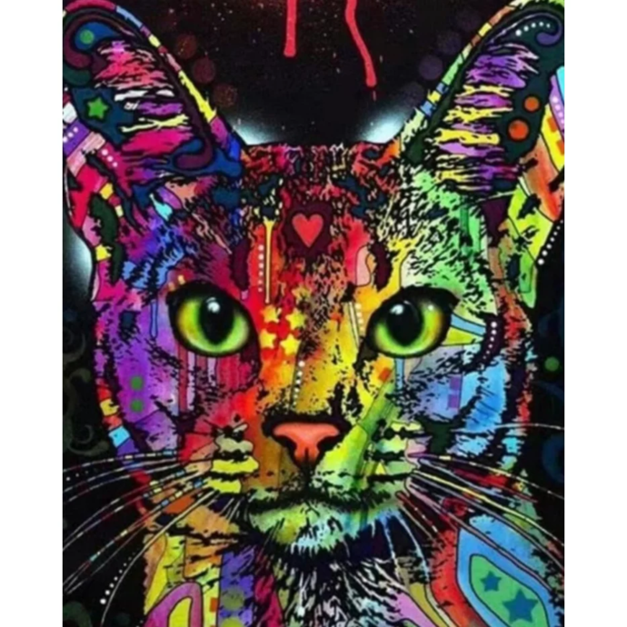 Paint by number "Rainbow cat"