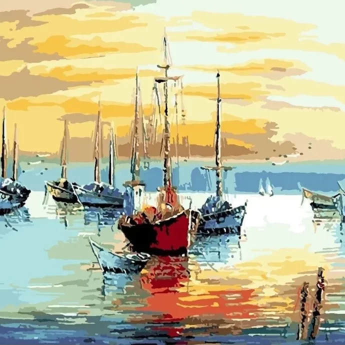 Paint by number &quot;Sunset on the sea&quot;
