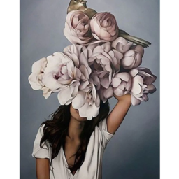 Paint by number "Girl and bird"