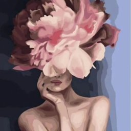 Paint by number "Girl and flowers 2"