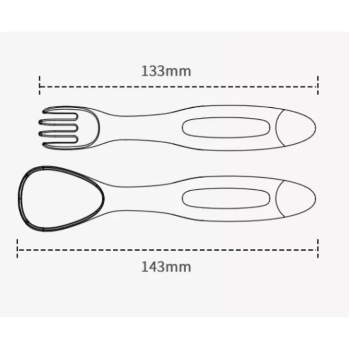 Spoon and fork, set of 2 pieces.