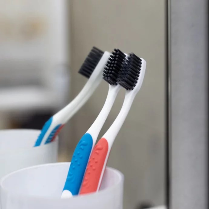 Сarbon-coated toothbrush