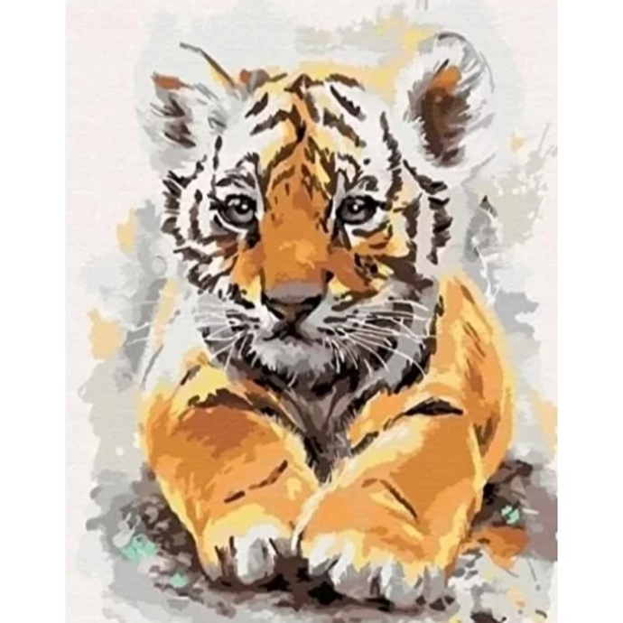 Paint by number &quot;Tiger cub&quot;