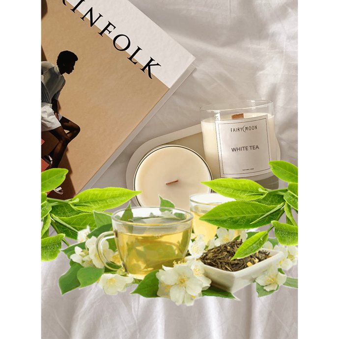 White tea Candle