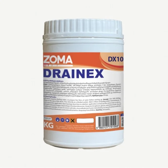 Pipe cleaning powder Zoma Drainex, 1 kg.